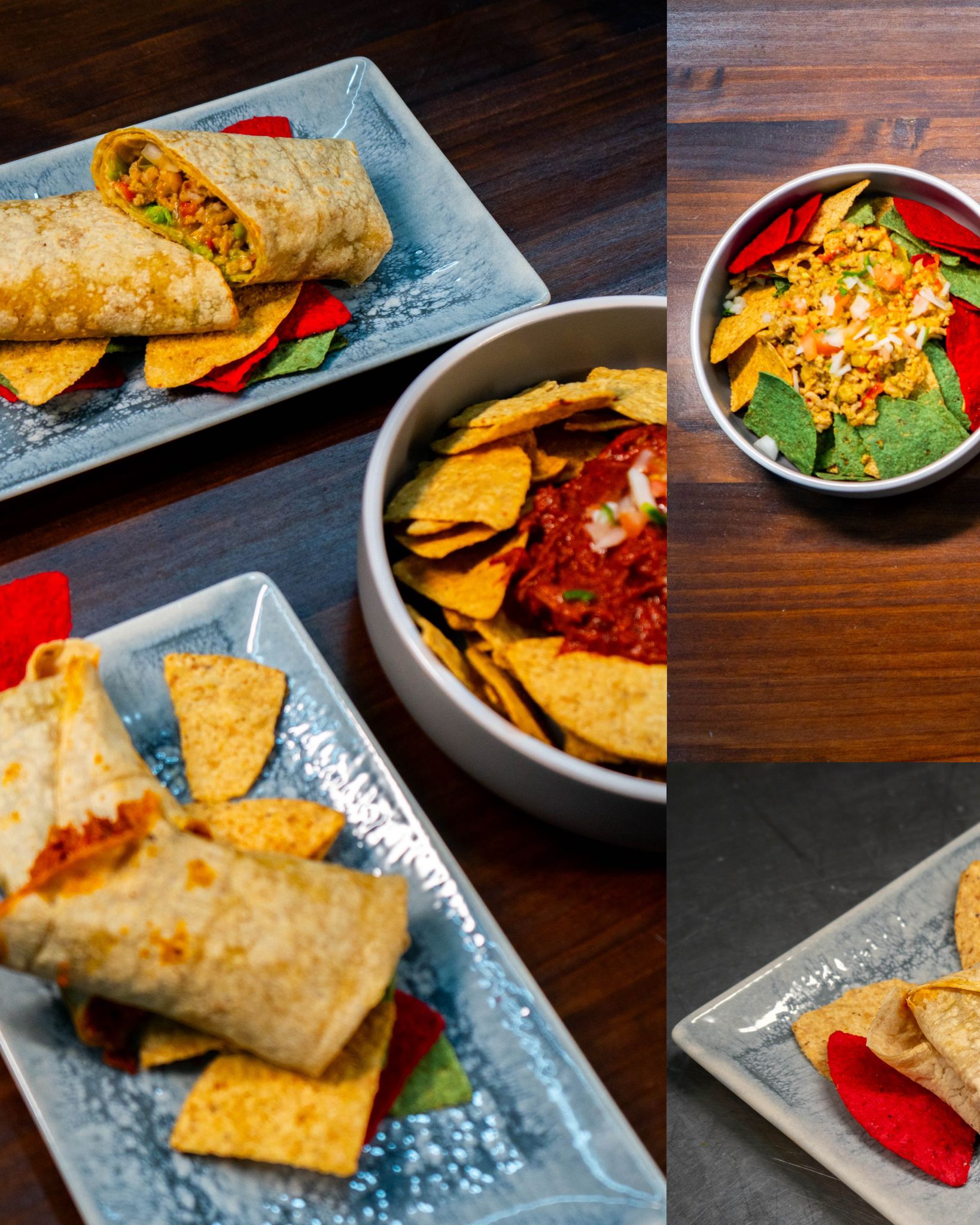 -	Nachos tres colores/un color <br/>-	Cochinita Pibil <br/>-	Pico de Gallo