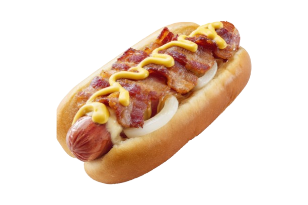 -	Pan brioche de mantequilla hot dog<br/>  -	Salchicha de pollo<br/>  -	Salsa cheddar<br/>  -	Bacon tostado<br/>  -	Cebolla Crunch